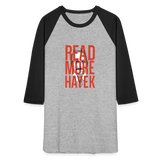 Read More Hayek | Baseball Tee - heather gray/black