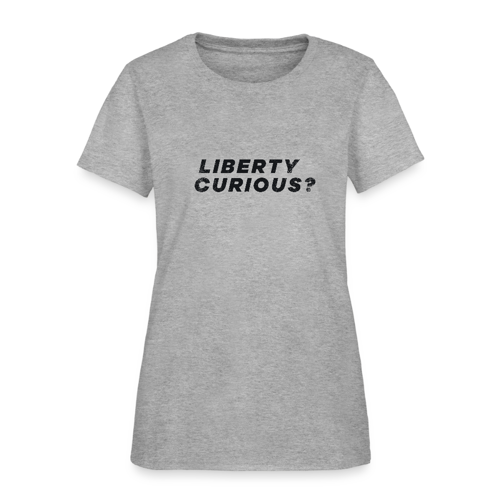 Liberty Curious? | Women's Tee - heather gray