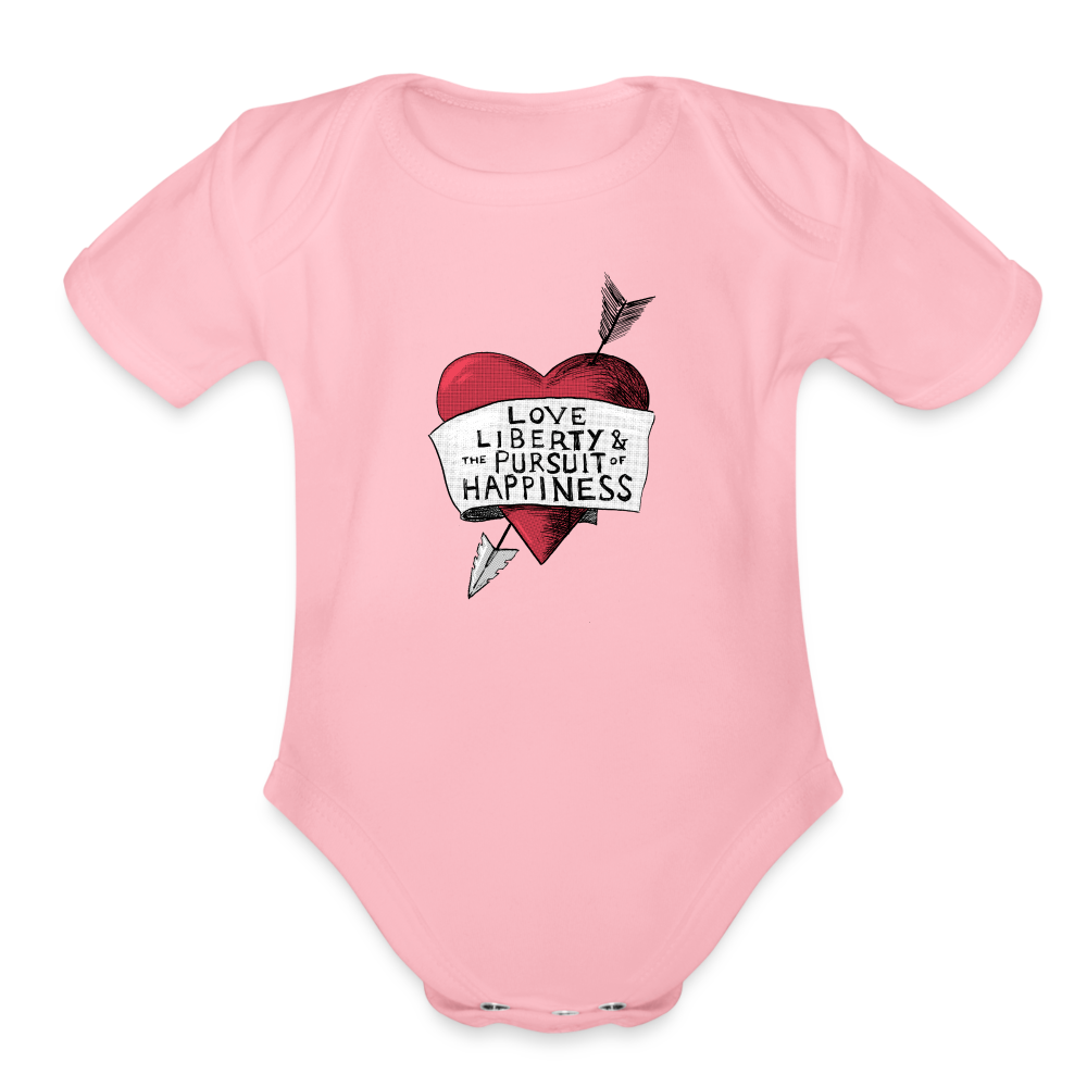 Love, Liberty | Baby Onesie - light pink