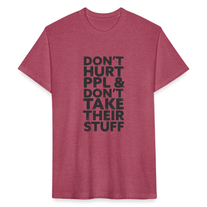 Don't Hurt People | Men's Tee - heather burgundy