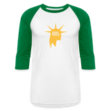 Liberty Head | Baseball Tee - white/kelly green