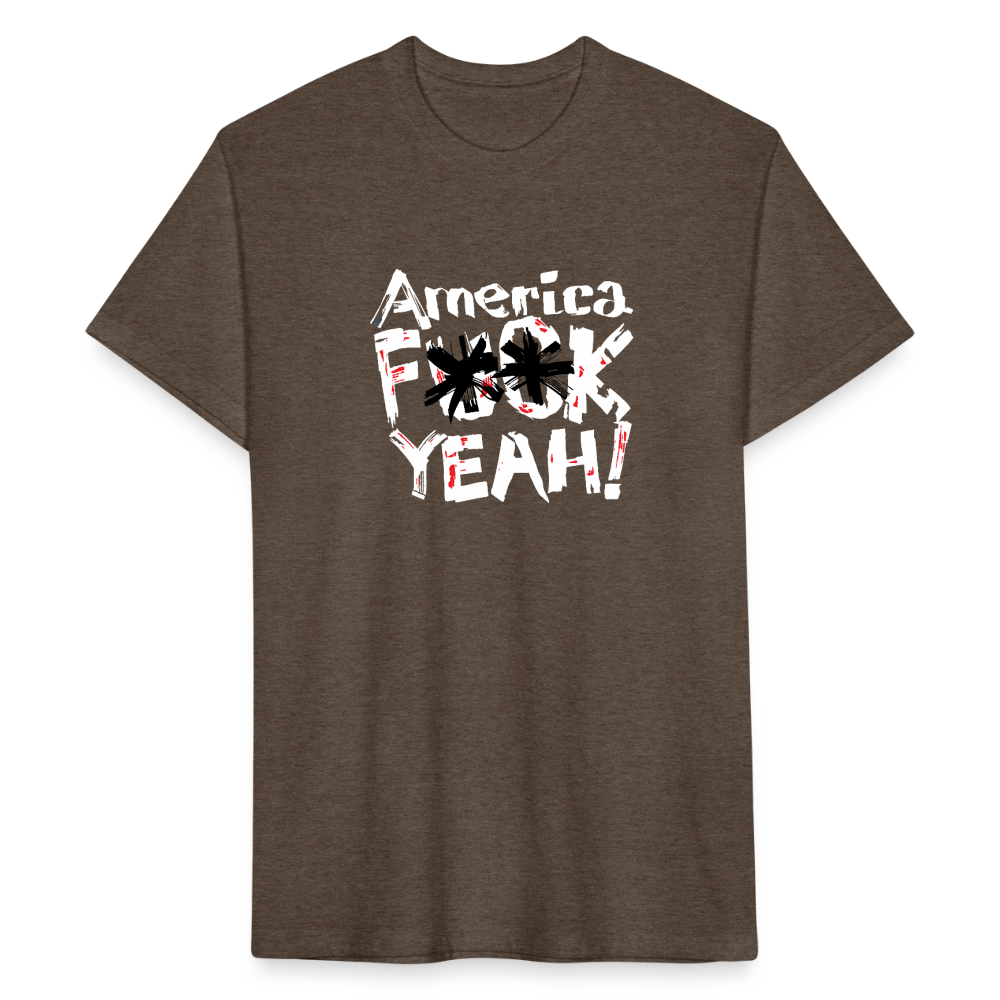 America F**k Yeah! | Men's Tee - heather espresso