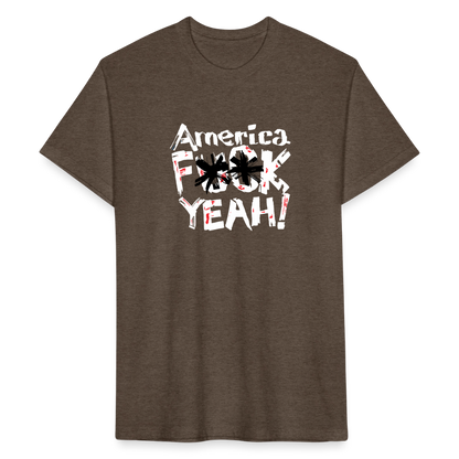America F**k Yeah! | Men's Tee - heather espresso
