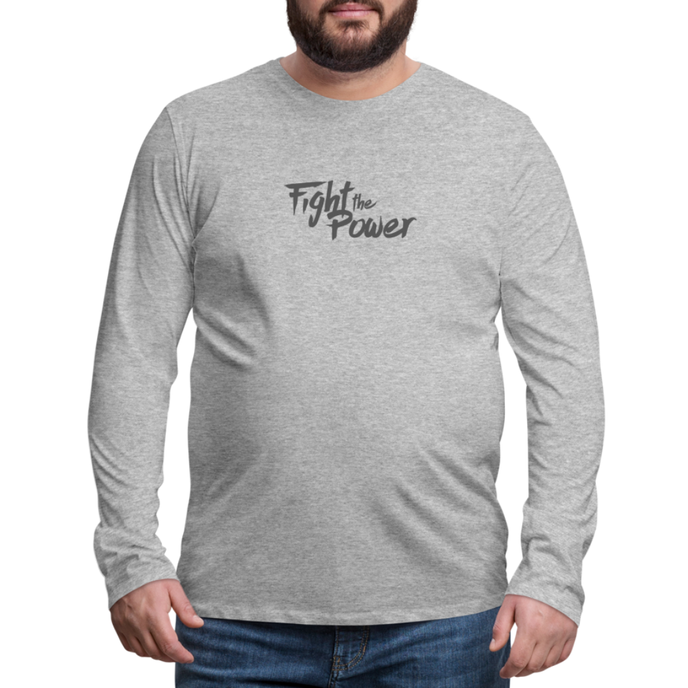 Fight the Power | Men's Long Sleeve Tee - heather gray