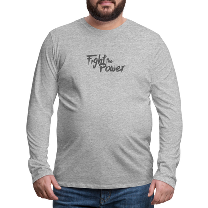 Fight the Power | Men's Long Sleeve Tee - heather gray