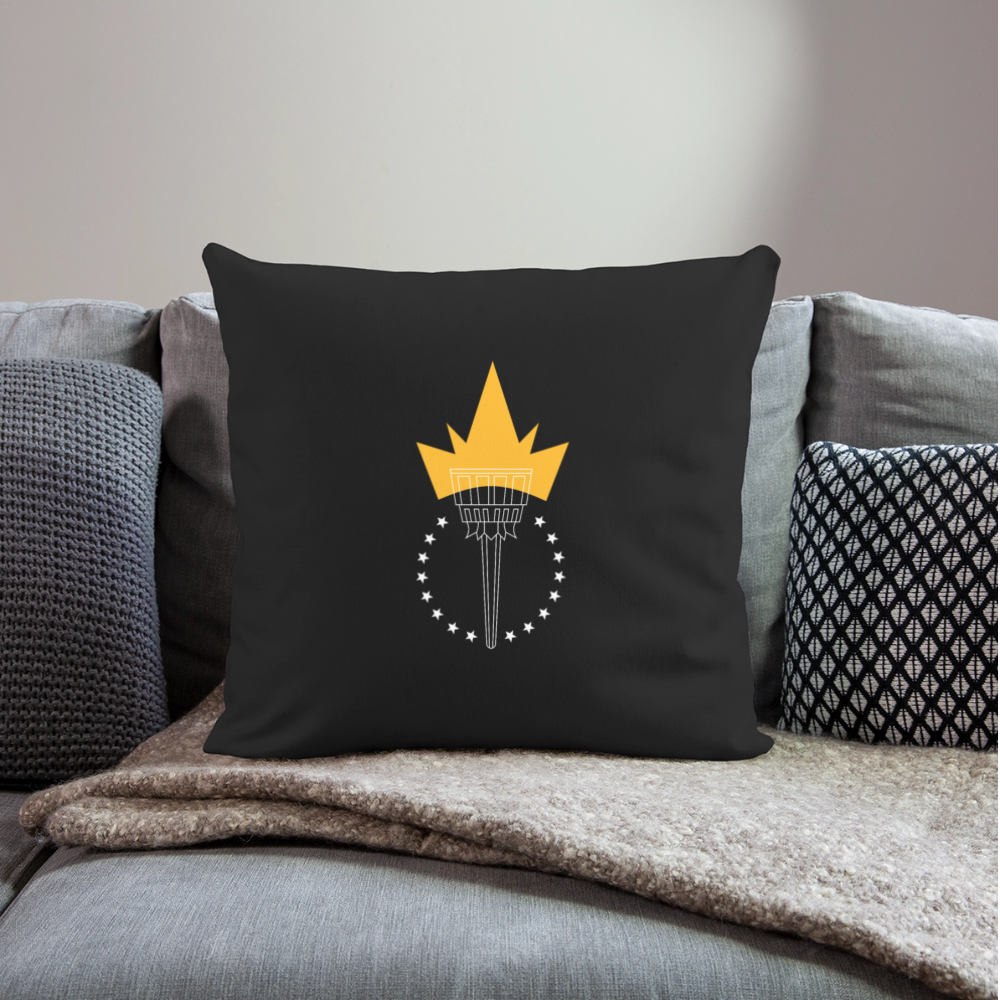 Freedom Torch | Throw Pillow Cover - black