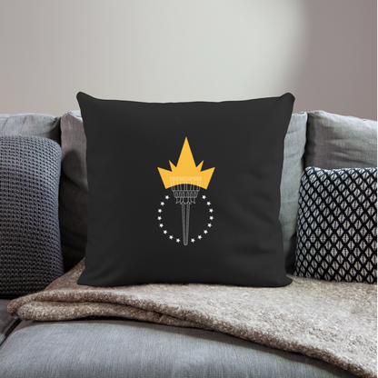Freedom Torch | Throw Pillow Cover - black