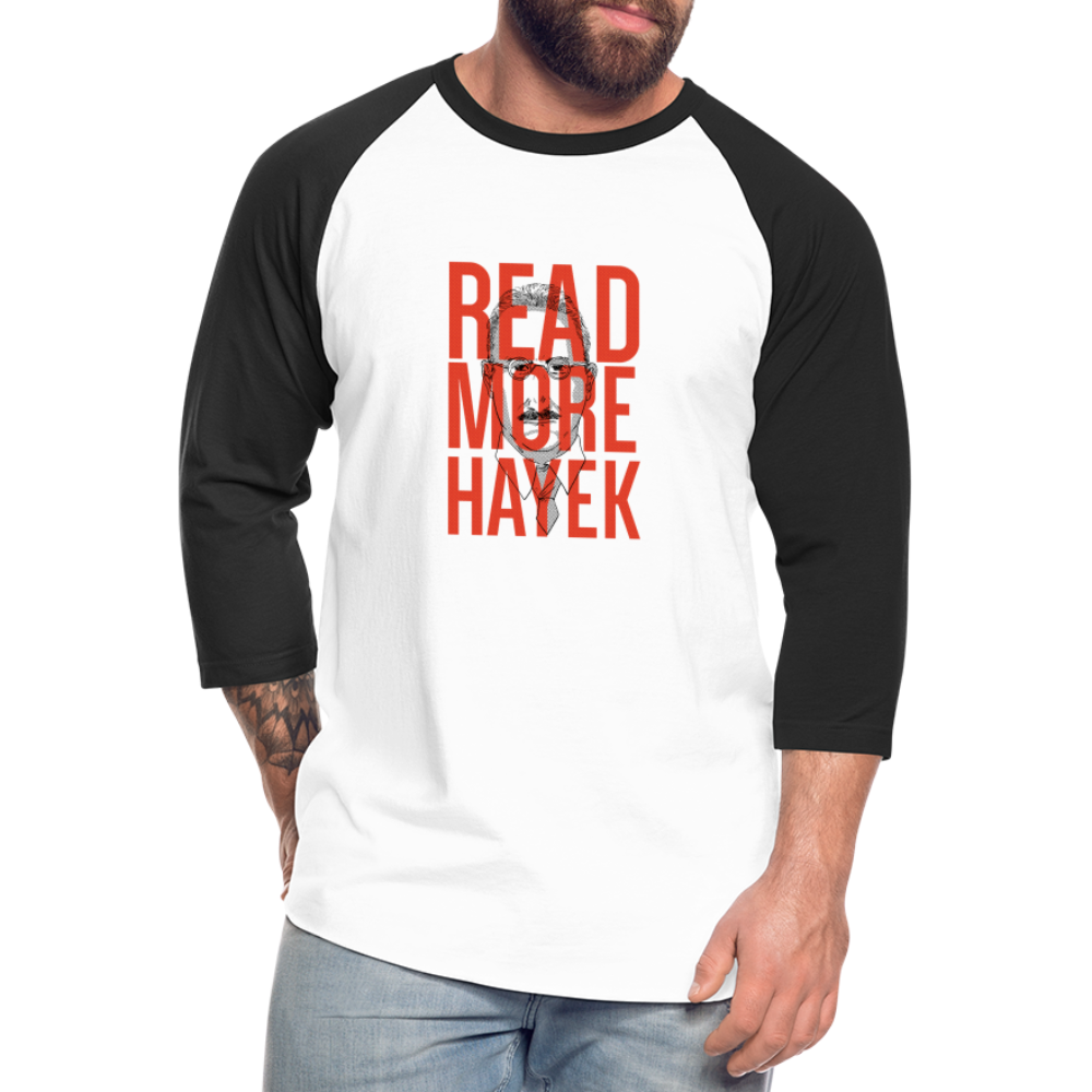 Read More Hayek | Baseball Tee - white/black