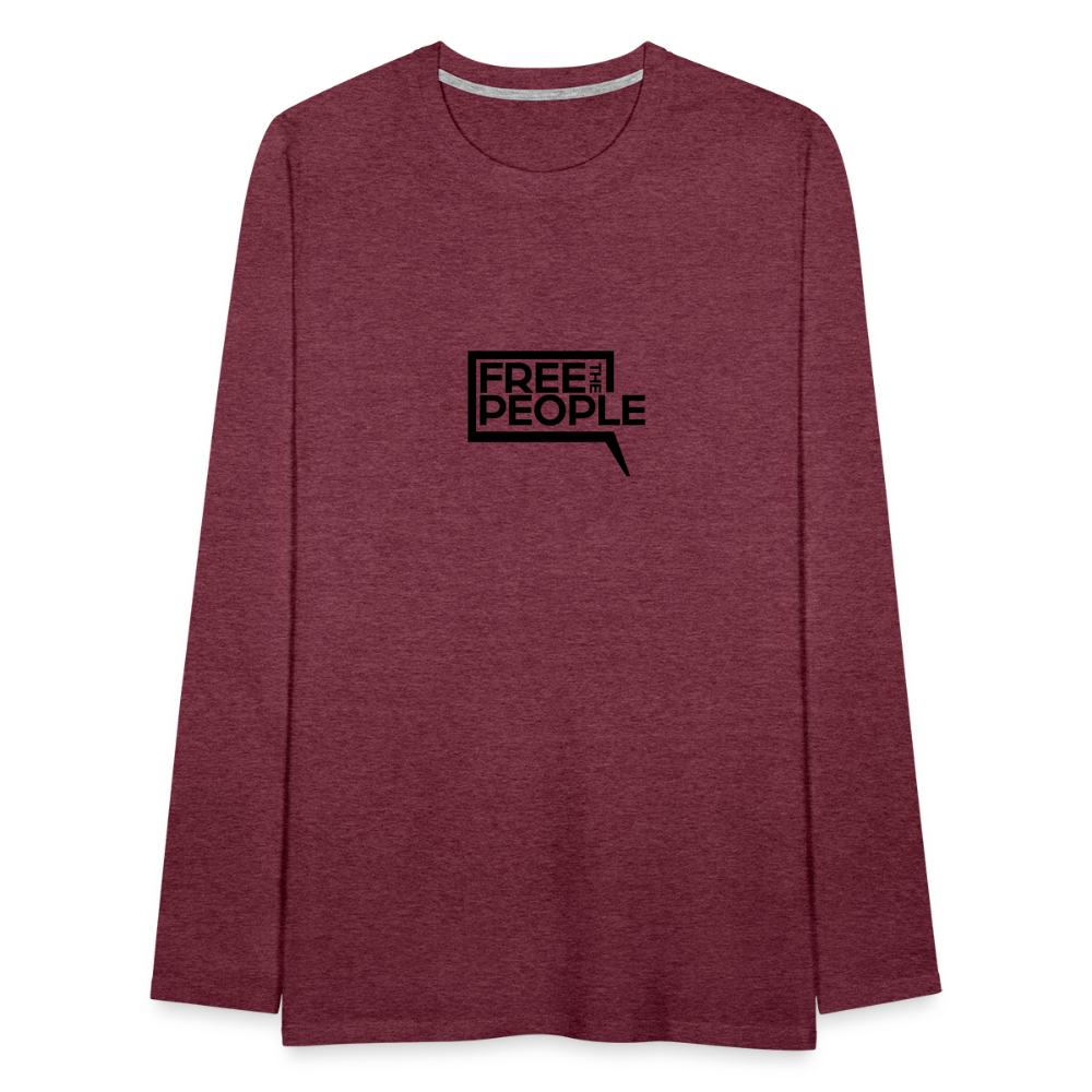 Free the People | Men's Long Sleeve Tee - heather burgundy