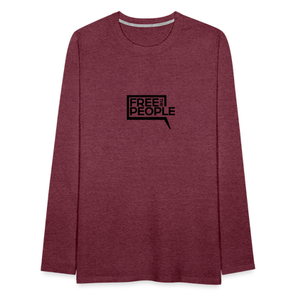 Free the People | Men's Long Sleeve Tee - heather burgundy