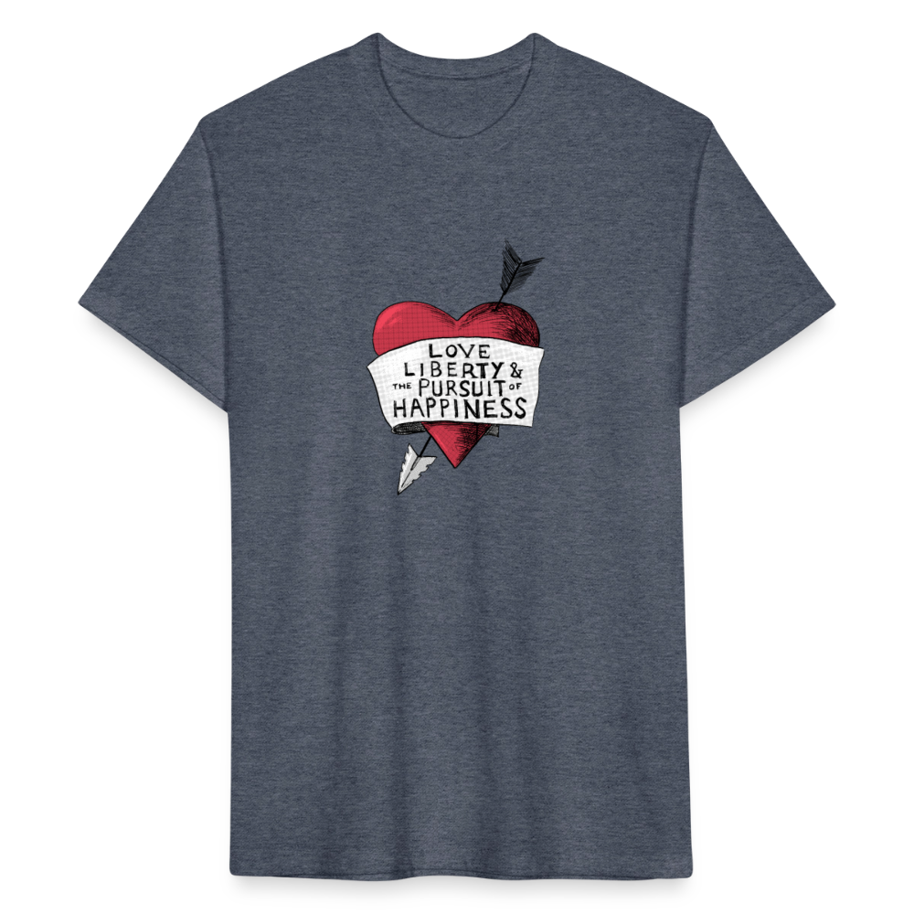 Love, Liberty | Men's Tee - heather navy