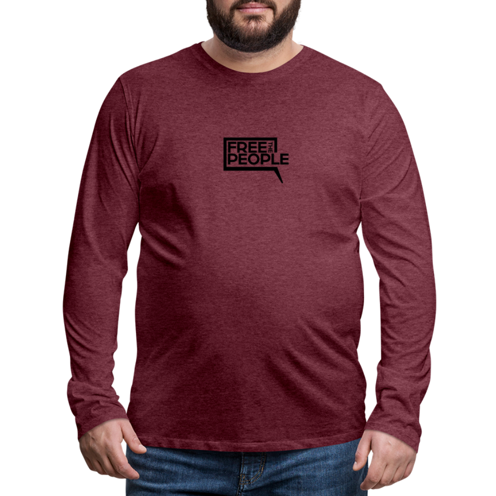 Free the People | Men's Long Sleeve Tee - heather burgundy