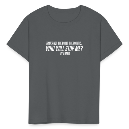 Ayn Rand Quote | Youth Tee - charcoal