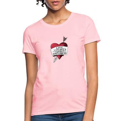 Love, Liberty | Women's Tee - pink