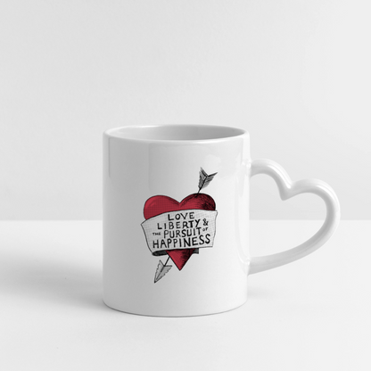 Love, Liberty Coffee Mug - white