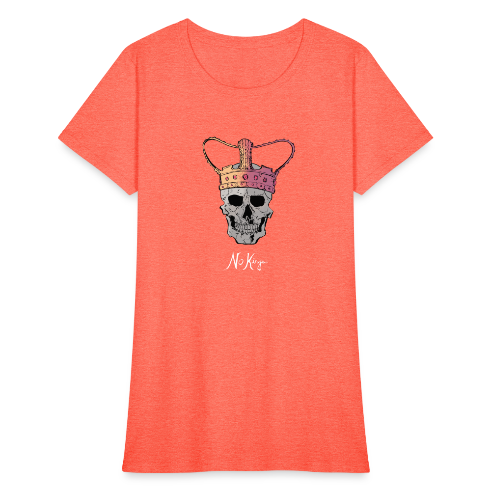 No Kings | Women's Tee - heather coral