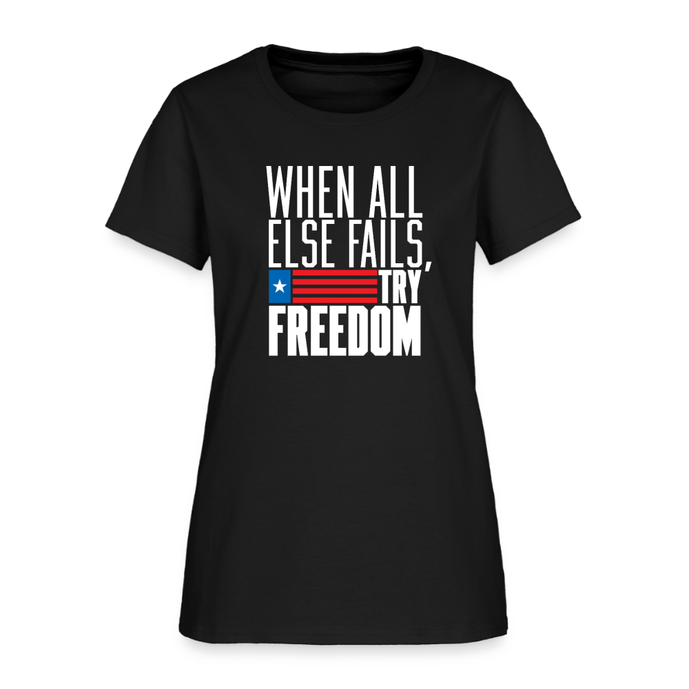 Try Freedom | Women's Tee - black