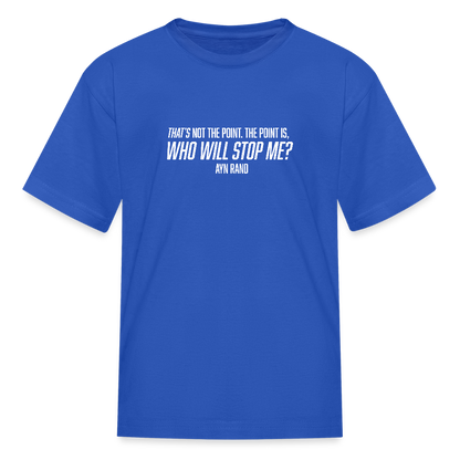 Ayn Rand Quote | Youth Tee - royal blue