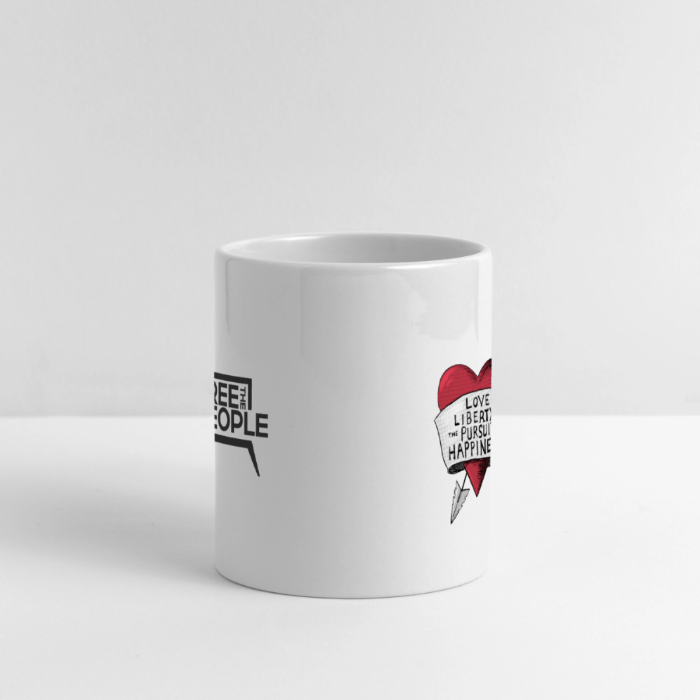Love, Liberty Coffee Mug - white