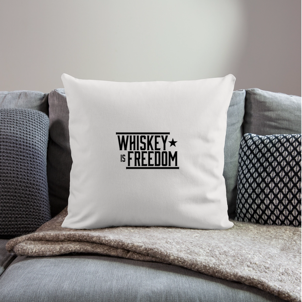 Whiskey is Freedom | Throw Pillow Cover - natural white