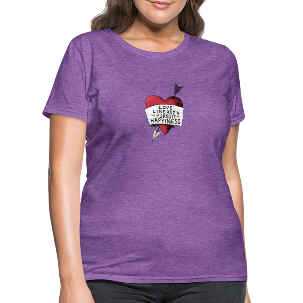 Love, Liberty | Women's Tee - purple heather