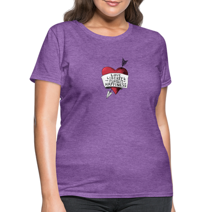 Love, Liberty | Women's Tee - purple heather