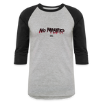 No Masters | Baseball Tee - heather gray/black