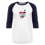 Love, Liberty | Baseball Tee - white/navy