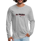 No Masters | Men's Long Sleeve Tee - heather gray