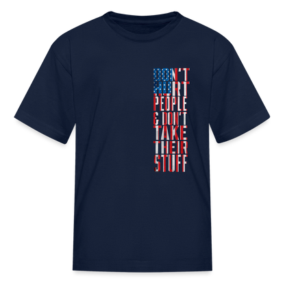 Don't Hurt People | Flag | Youth Tee - navy