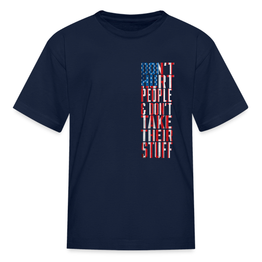 Don't Hurt People | Flag | Youth Tee - navy