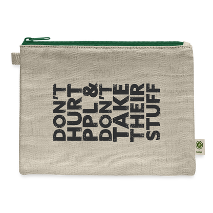 Don't Hurt People Carry Pouch - natural/green