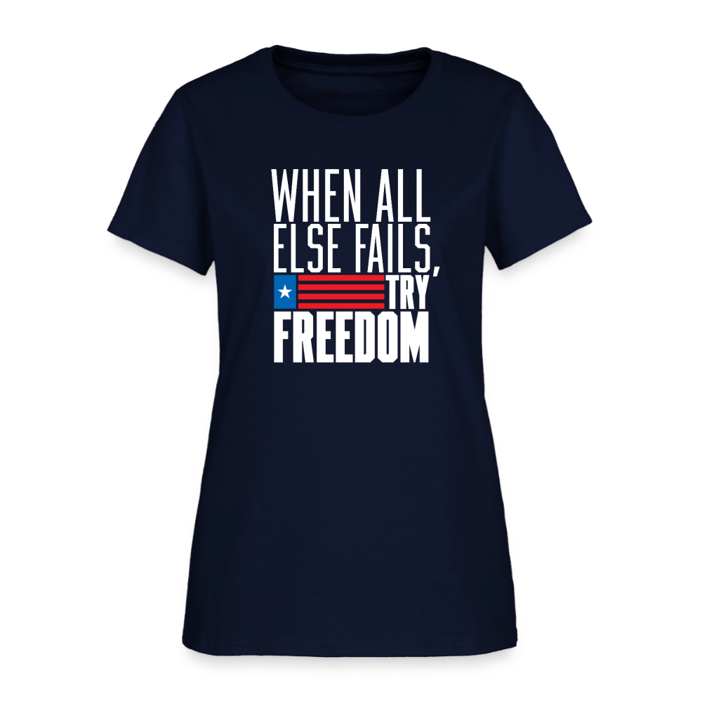 Try Freedom | Women's Tee - navy