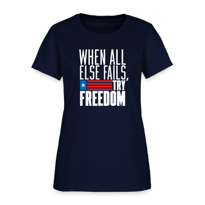 Try Freedom | Women's Tee - navy