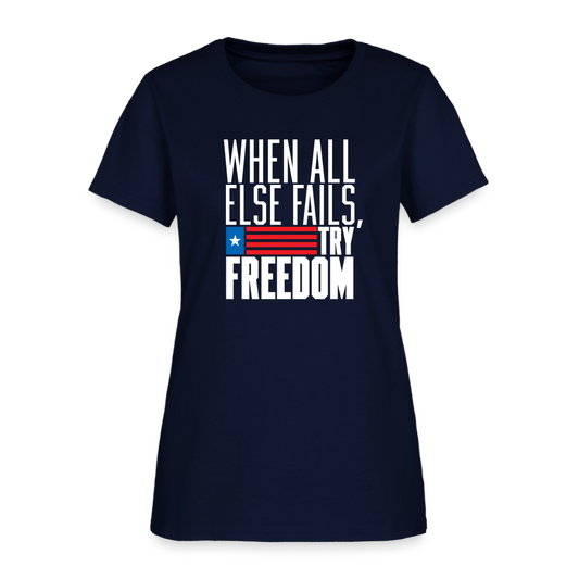 Try Freedom | Women's Tee - navy