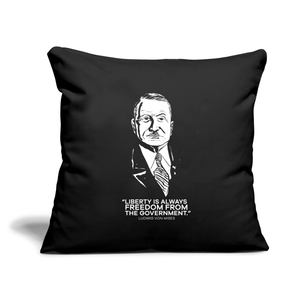 Ludwig von Mises Quote | Throw Pillow Cover - black