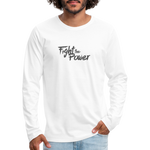 Fight the Power | Men's Long Sleeve Tee - white