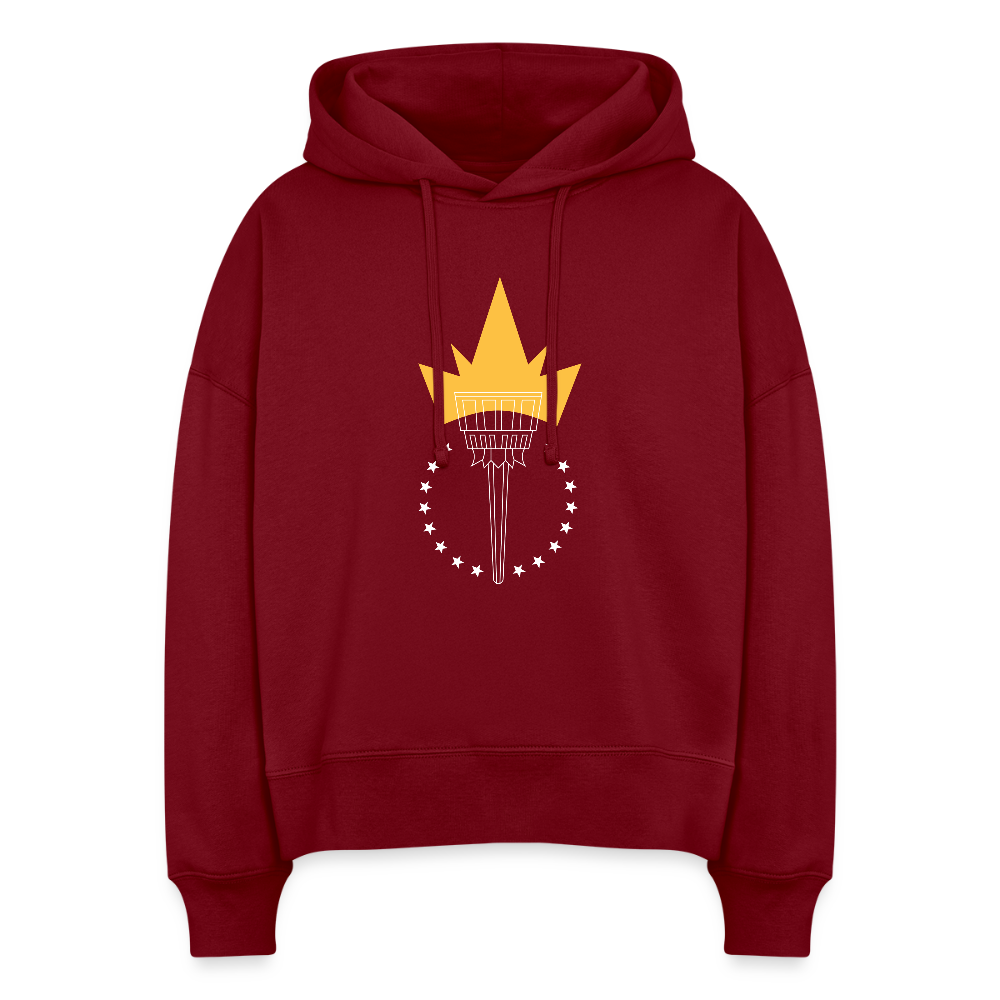 Freedom Torch | Women's Hoodie - burgundy