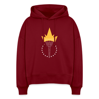 Freedom Torch | Women's Hoodie - burgundy