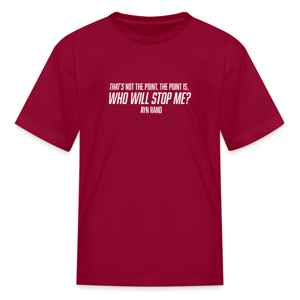 Ayn Rand Quote | Youth Tee - dark red