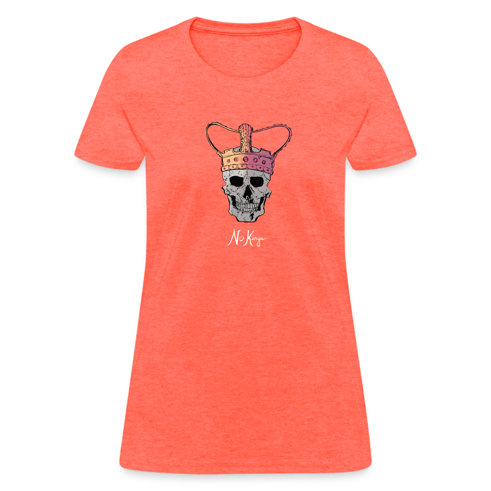 No Kings | Women's Tee - heather coral