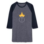 Freedom Torch | Baseball Tee - heather blue/navy