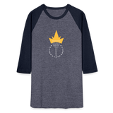 Freedom Torch | Baseball Tee - heather blue/navy