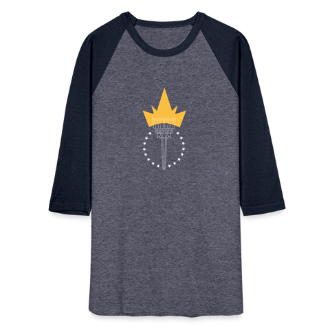 Freedom Torch | Baseball Tee - heather blue/navy