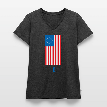 Spirit of '76 | Women's V-Neck Tee - heather anthracite