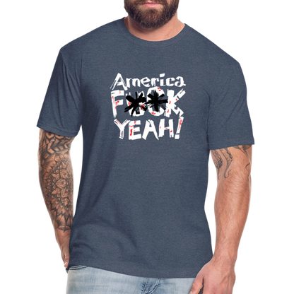 America F**k Yeah! | Men's Tee - heather navy