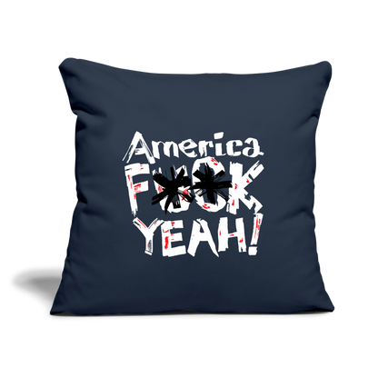 America F**k Yeah! | Throw Pillow Cover - navy