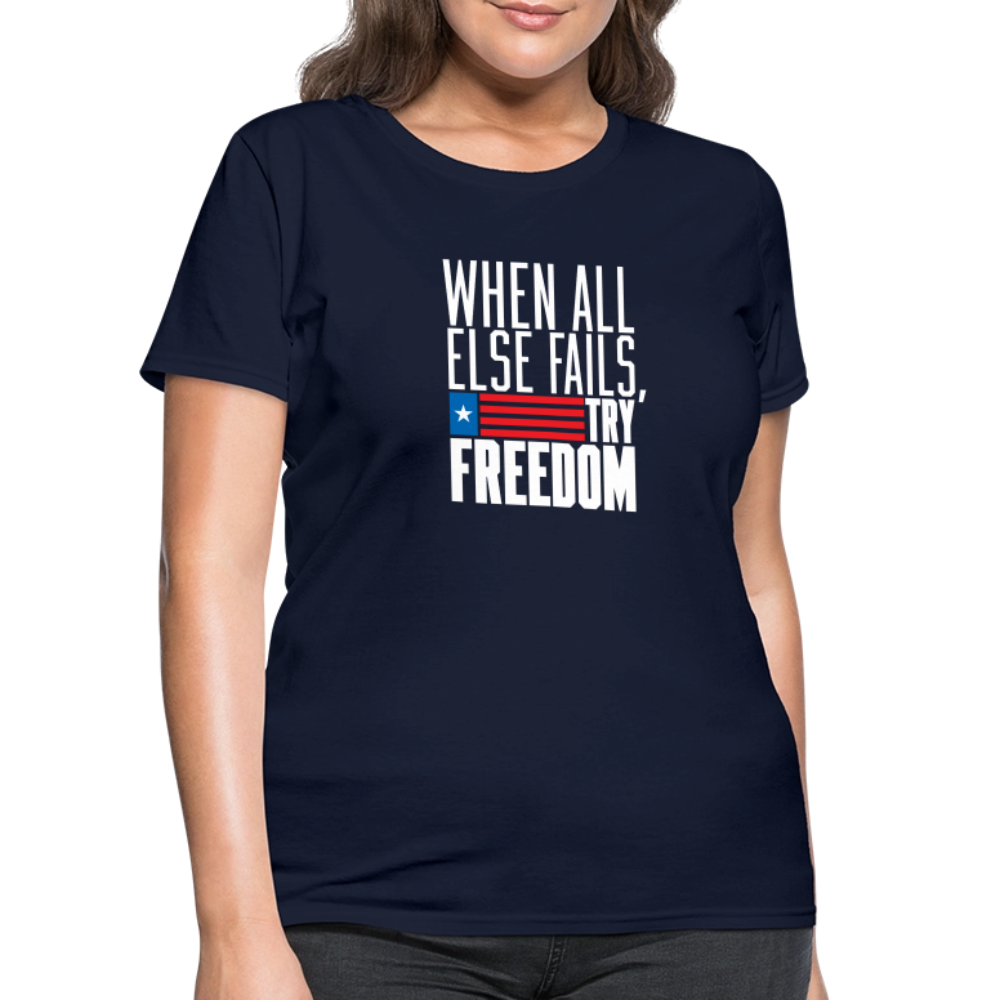 Try Freedom | Women's Tee - navy