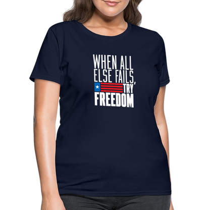 Try Freedom | Women's Tee - navy