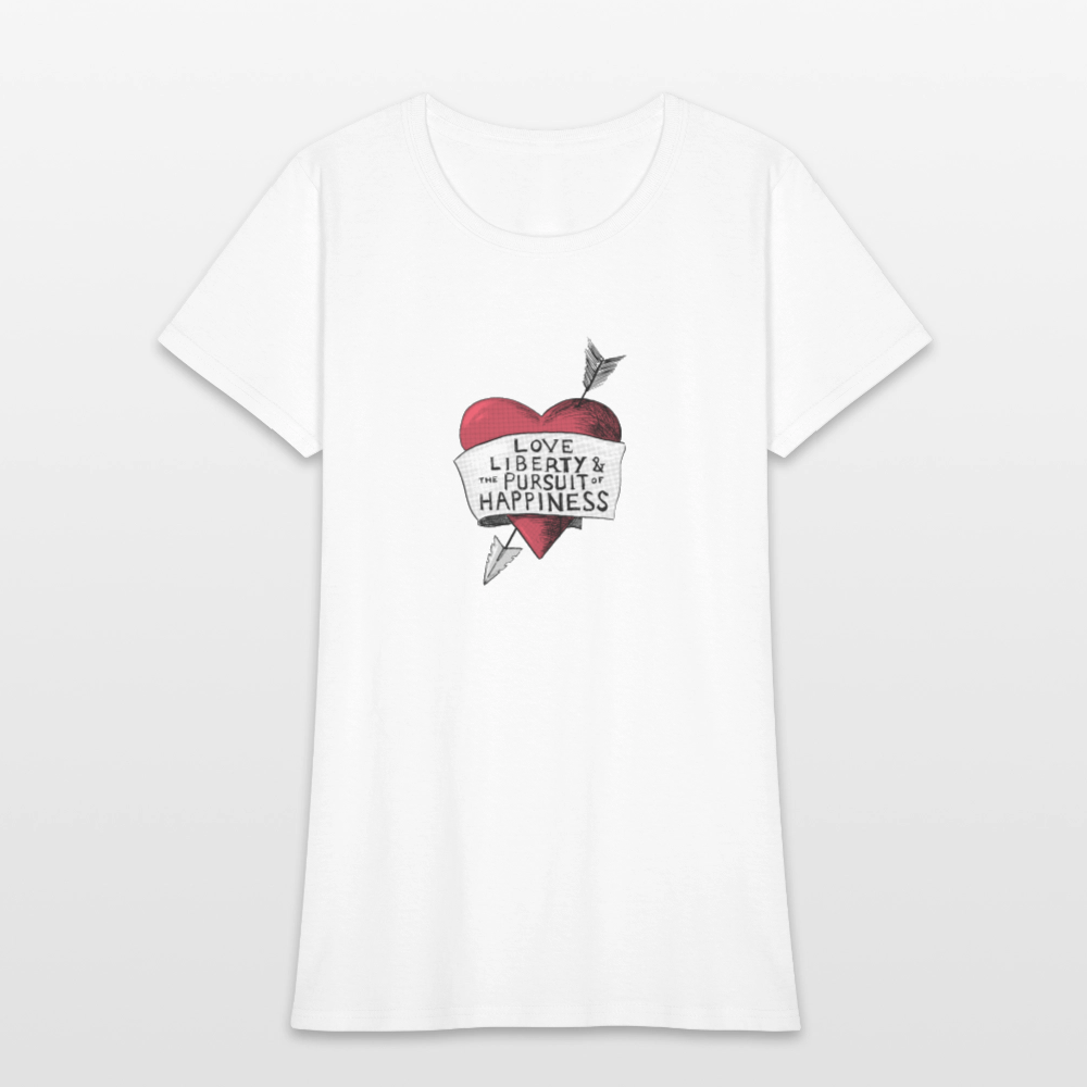 Love, Liberty | Women's Tee - white